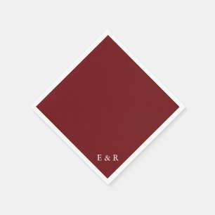 Merlot Red Solid Color Trend Serviette