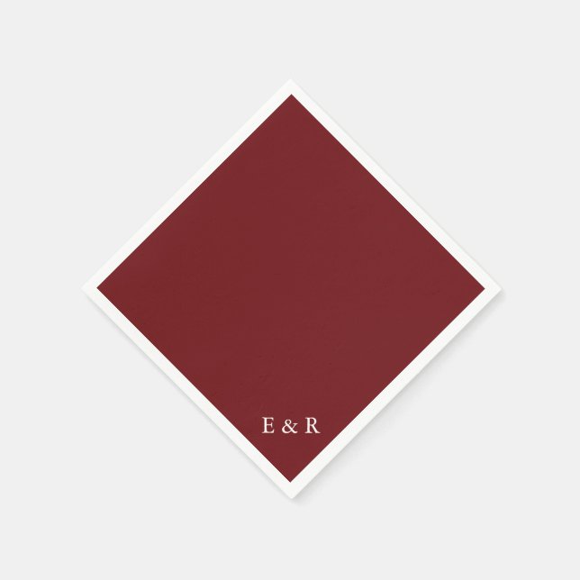 Merlot Red Solid Color Trend Serviette (Ecke)