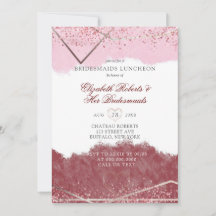 Merlot und Blush Pink Bridesmaids Luncheon