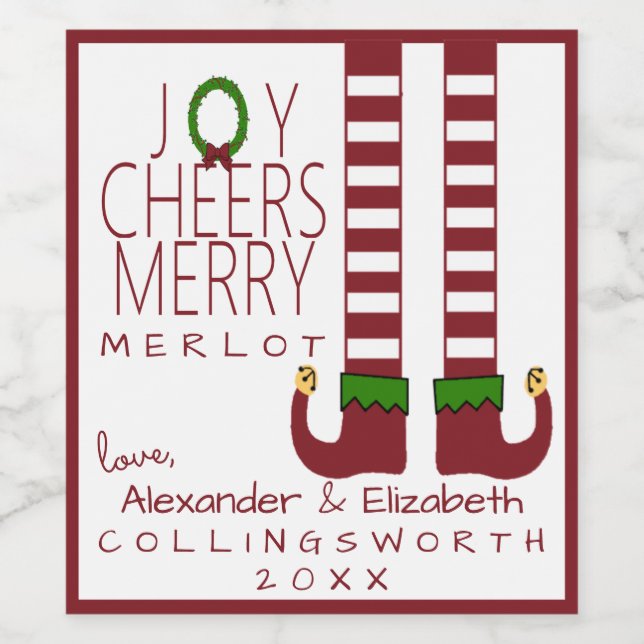 Merlot-Weinetikett Merlot personalisieren Weinetikett (Einzelnes Label)