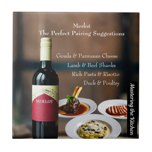 Merlot Wine Pairing/Mastering the Kitchen Fliese (Vorderseite)
