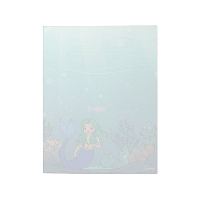 Mermaid - 11" x 8,5" Notepad Notizblock (Rotiert)