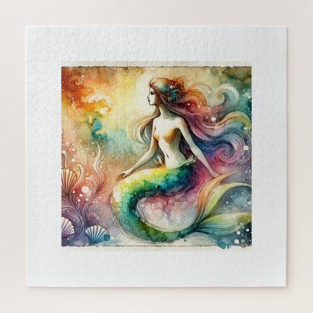 Mermaid 190624AREF102 - Watercolor Puzzle (Vertikal)