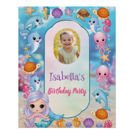 Mermaid 1. Foto Oneder Ocean Geburtstag Poster