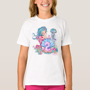 Mermaid 2. Geburtstag Ändern Text anpassen T-Shirt