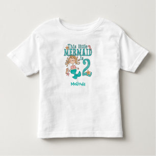 Mermaid 2. Geburtstag Kleinkind T - Shirts
