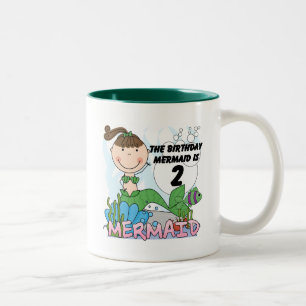 Mermaid 2. Geburtstag Tshirts und Geschenke Zweifarbige Tasse