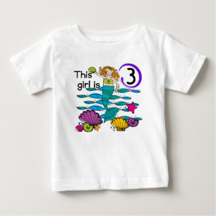 Mermaid 3. Geburtstag T Shirts und Geschenke
