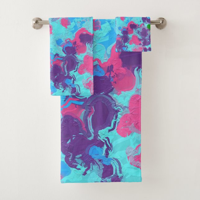 Mermaid Abstrakt Spritzer Badhandtuch Set (Insitu)