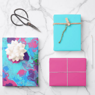 Mermaid Abstrakt Spritzer Geschenkpapier Set