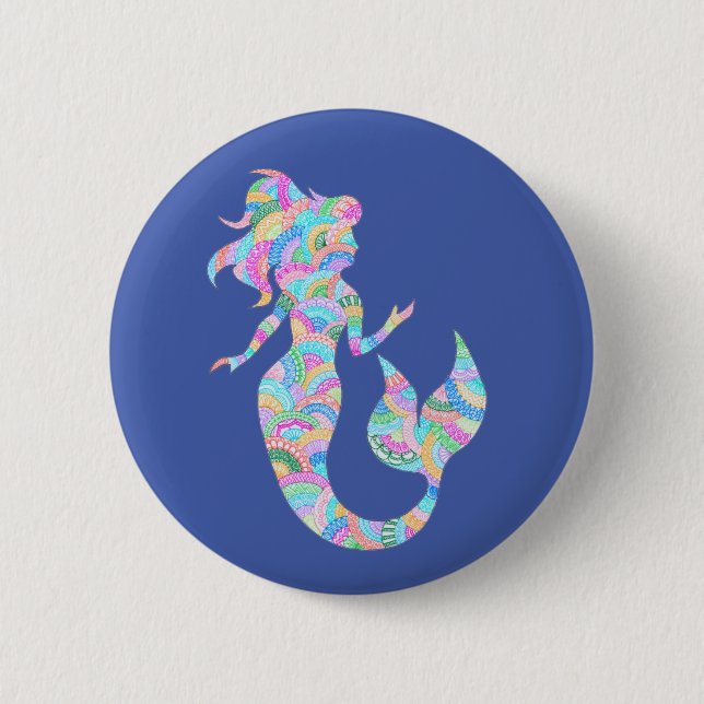 Mermaid-Abzeichen Button (Vorderseite)
