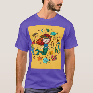MERMAID AMIDST MUSCHELN UND MEERESWELT T-Shirt