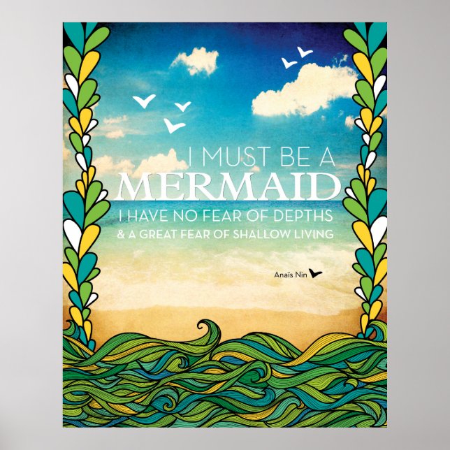 Mermaid - Anais Nin Poster (Vorne)