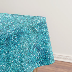 Mermaid Aqua Glitz Glitzer Tischdecke