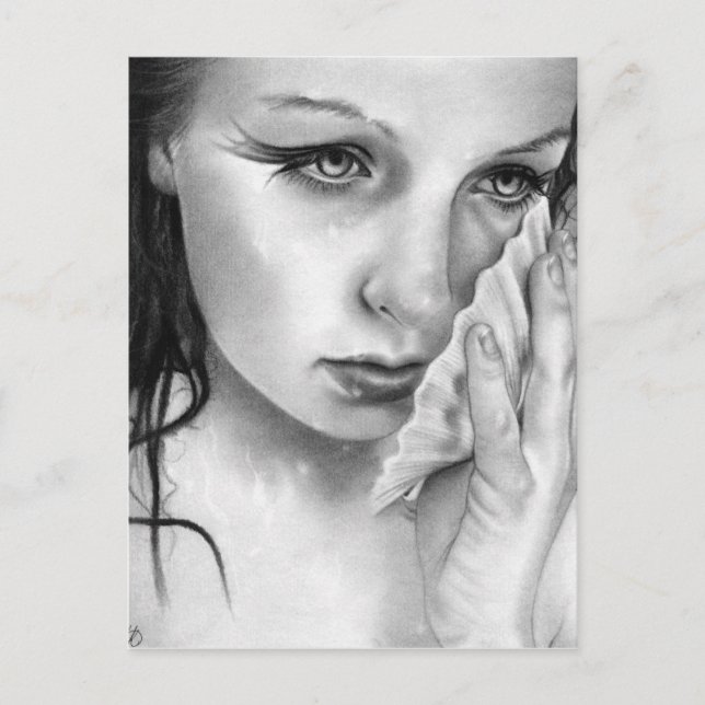 Mermaid Aquamarine Tides Postkarte (Vorderseite)