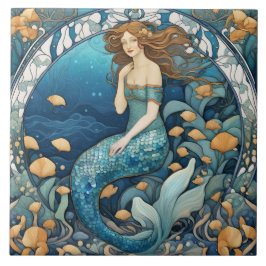 Mermaid Art Nouveau Aqua Ticino Fliese