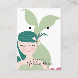 Mermaid Artisan Earring Display Cards Telefonnummerkarte