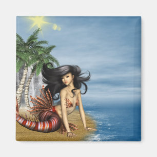 Mermaid auf Beach Magnet
