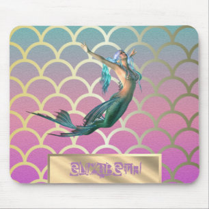 Mermaid auf Ombre Mermaid Schwanz Scales Mousepad