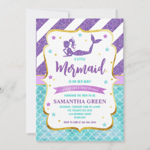 Mermaid Baby Dusche Einladung
