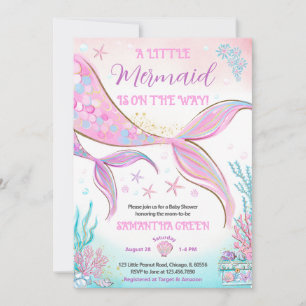Mermaid Baby Dusche Einladung
