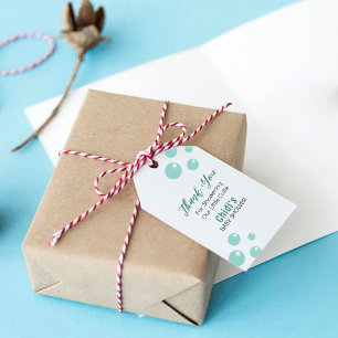 Mermaid Baby Dusche farbenfrohe Qualle Wasserfarbe Geschenkanhänger