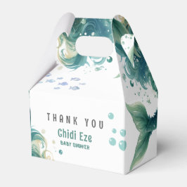 Mermaid Baby Dusche farbenfrohe Qualle Wasserfarbe Geschenkschachtel