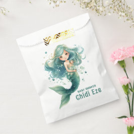 Mermaid Baby Dusche farbenfrohe Qualle Wasserfarbe Geschenktütchen