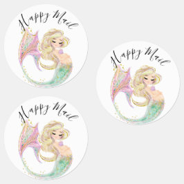 Mermaid Baby Dusche Mutter zu sein Etiketten