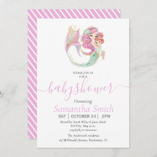 Mermaid Baby Dusche Sweet Little Mermaid Ankündigung