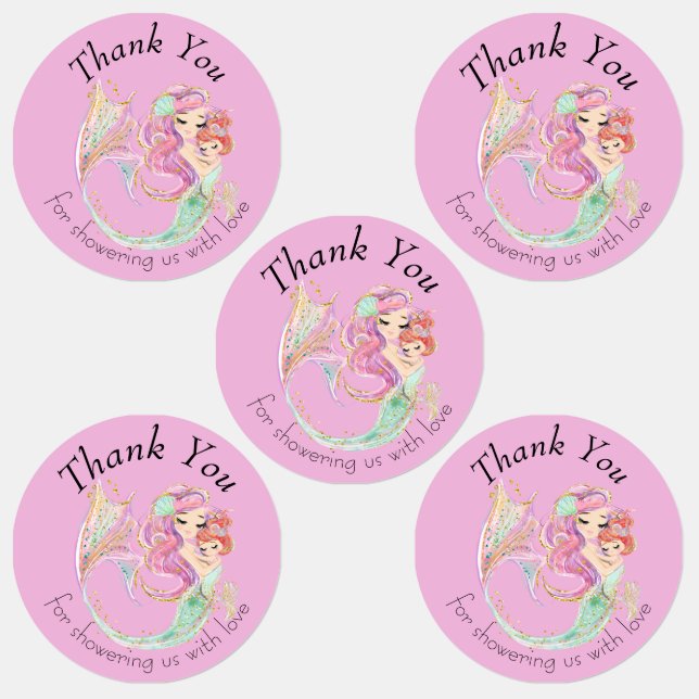 Mermaid Baby Dusche Sweet Little Mermaid Etiketten (Gruppe)