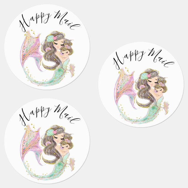 MERMAID BABY DUSCHE UNTER DEM MEERESPINK ETIKETTEN (Gruppe)