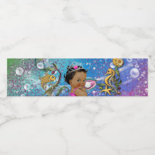 Mermaid Baby Dusche Wasserflaschen Etiketten