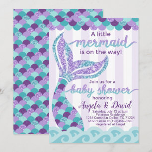 Mermaid Baby Shower Einladung