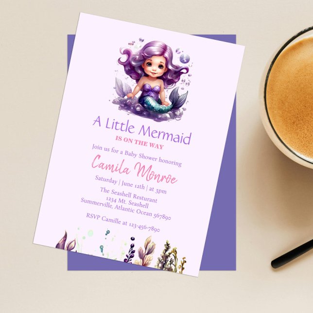 Mermaid Baby Shower Einladung (Von Creator hochgeladen)