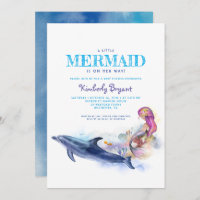 Mermaid Baby Shower Einladung
