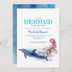 Mermaid Baby Shower Einladung