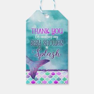 Mermaid Baby Shower Favor Tag Geschenkanhänger