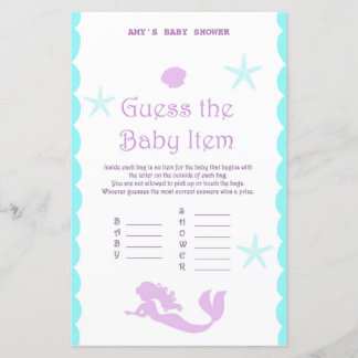 Mermaid Baby Shower Game