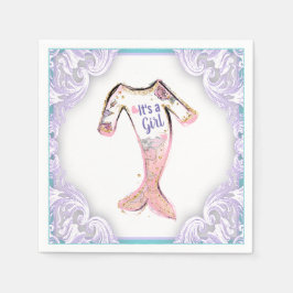Mermaid Baby Shower Napkins Serviette