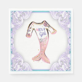 Mermaid Baby Shower Napkins Serviette