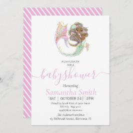 Mermaid Baby Shower Nautic Ankündigung