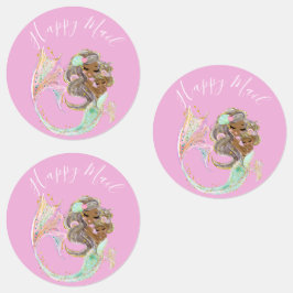 Mermaid Baby Shower nautisch rosa Labels Etiketten