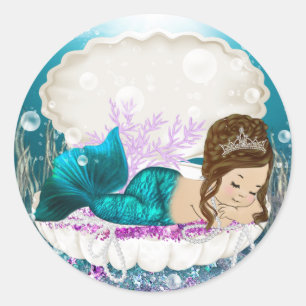 Mermaid Baby Shower Stickers