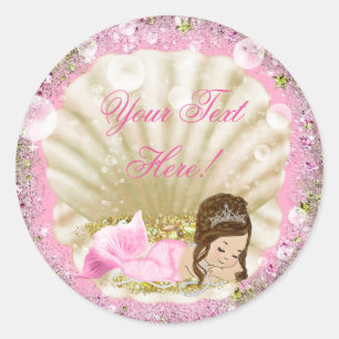 Mermaid Baby Shower Stickers