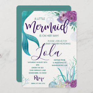 MERMAID BABY SHOWINVITE EINLADUNG