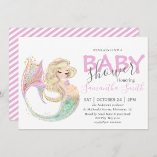 Mermaid Baby Showmutter zu sein Ankündigung