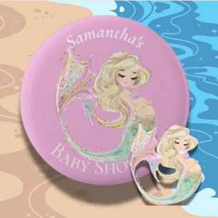 Mermaid Baby Showmutter zu sein Button