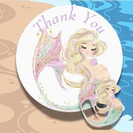 Mermaid Baby Showmutter zu sein Etiketten