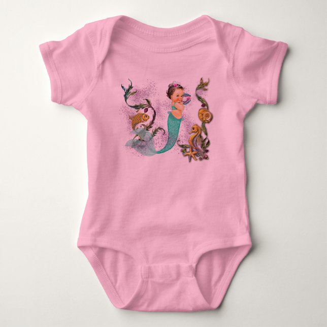 Mermaid Baby Strampler (Vorderseite)